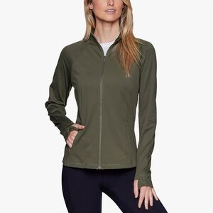 RBX Active Athletic Breathable Lightweight Zip Up Running Jacket with Pockets